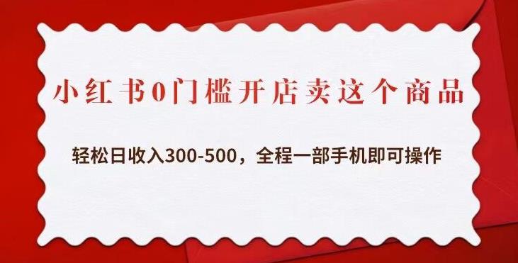 小红书0门槛开店卖这个商品，轻松日收入300-500，全程一部手机即可操作-颜夕资源网-第18张图片