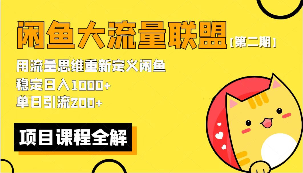 价值1980最新闲鱼大流量联盟骚玩法，单日引流200+，稳定日入1000+【第二期】-颜夕资源网-第18张图片